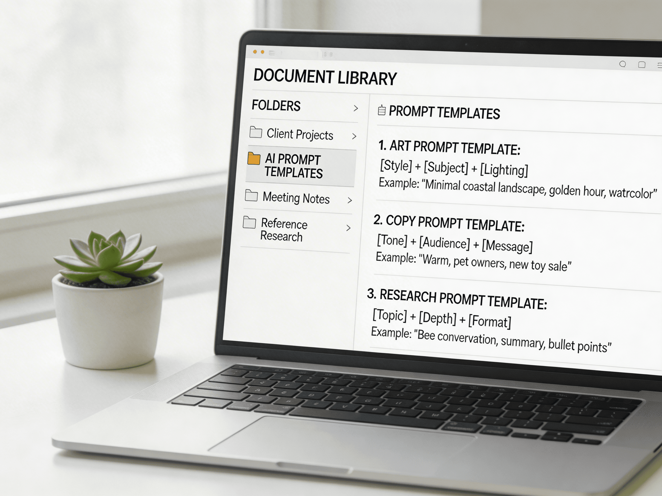 Reference materials and prompt libraries