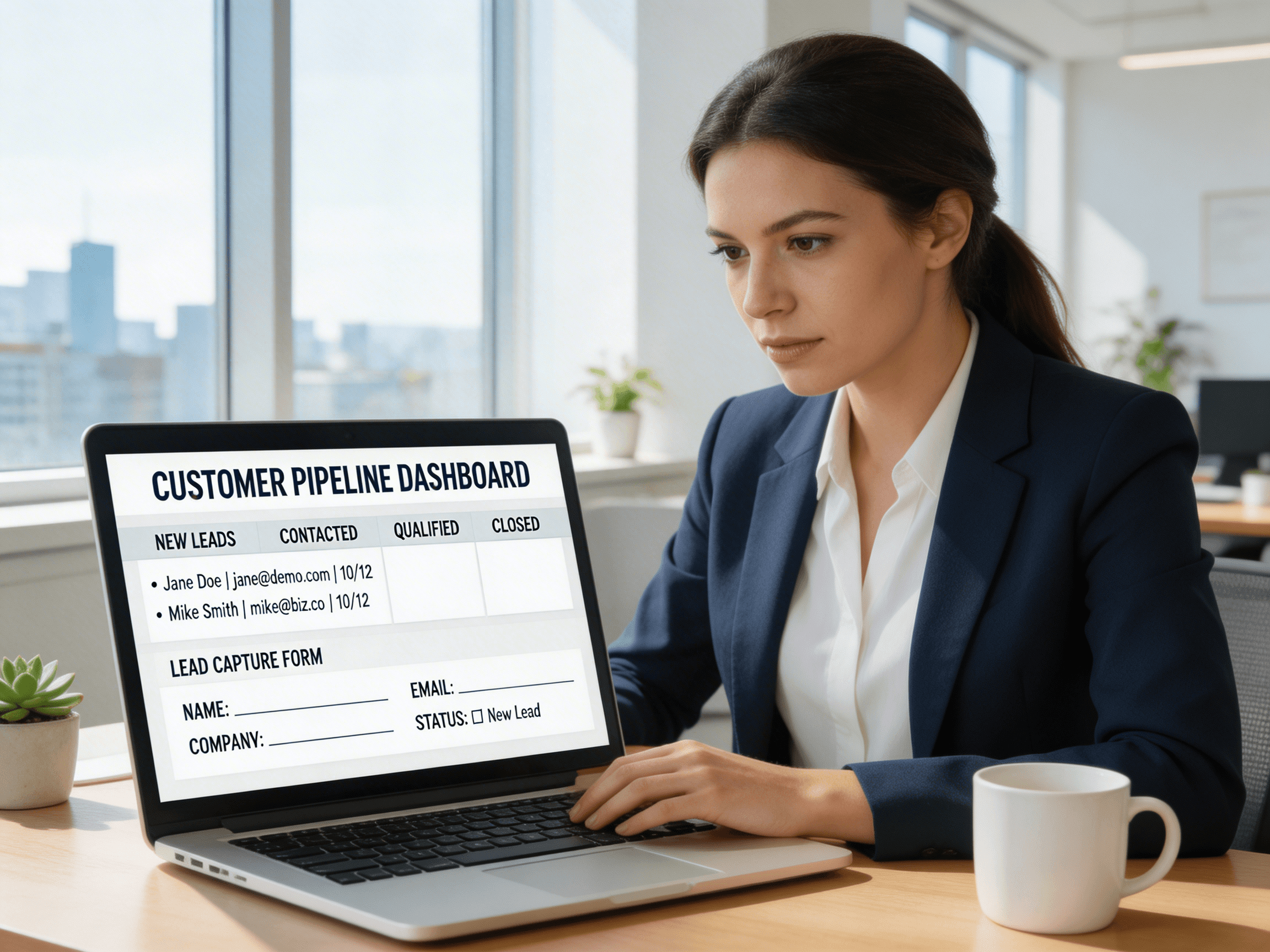CRM integration and lead capture forms